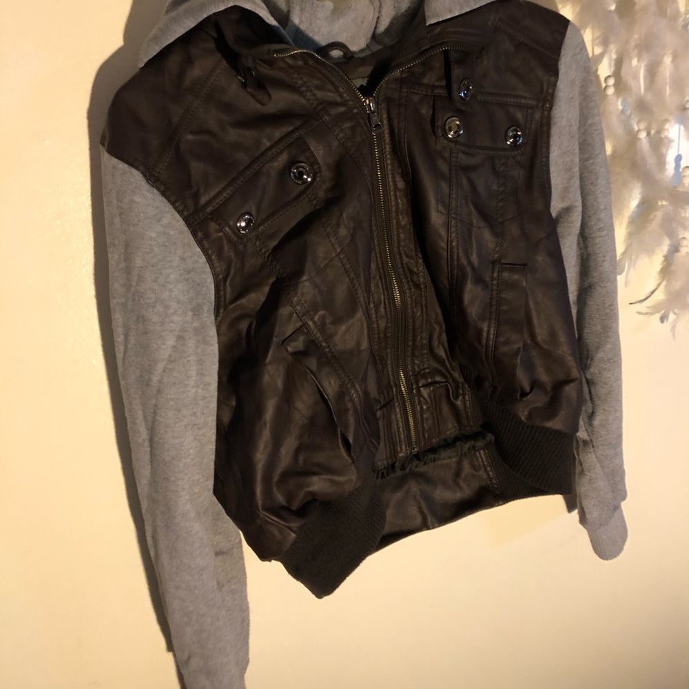 Leather Hoodie